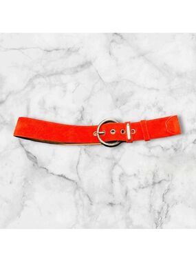 Prada women’s suede belt SZ 85/34 Red/Orange